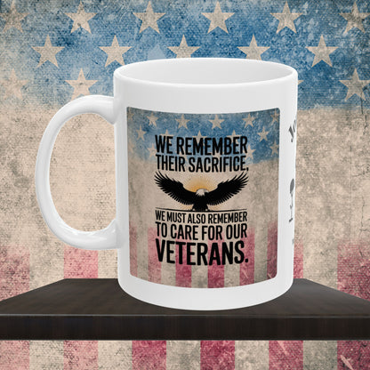 Personalized Memorial Day Mug - "We Remember Their Sacrifice" PTSD Support Tribute