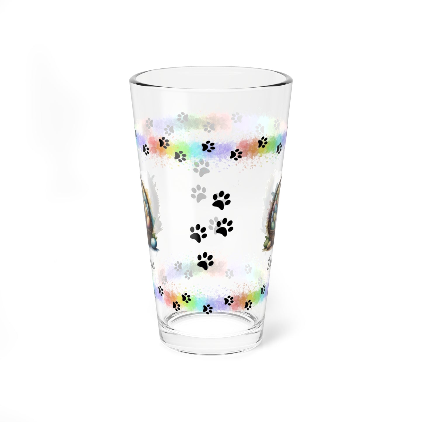 American Eskimo Personalized Easter Puppy 16oz Pint Glass - Custom Dog Design, Mental Health Gift, Easter Décor, and Festive Celebrations