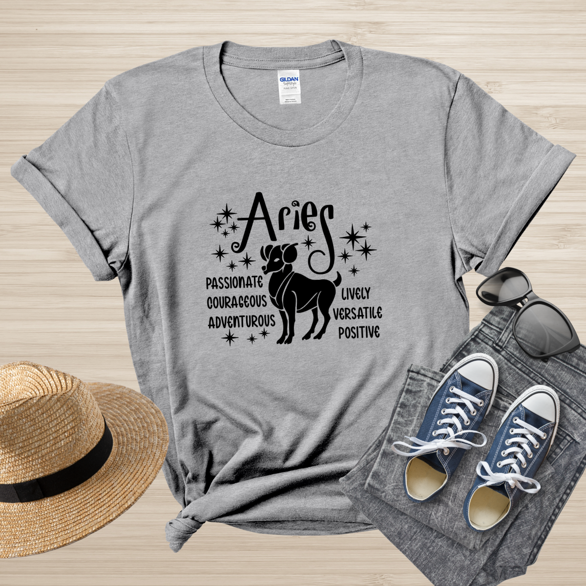 Aries Zodiac T-Shirt, Astrology Shirt for Aries, Horoscope Gift, Aries Birthday, Aries Season Gift, Perfect Aries Gift, Aries Zodiac Tee
