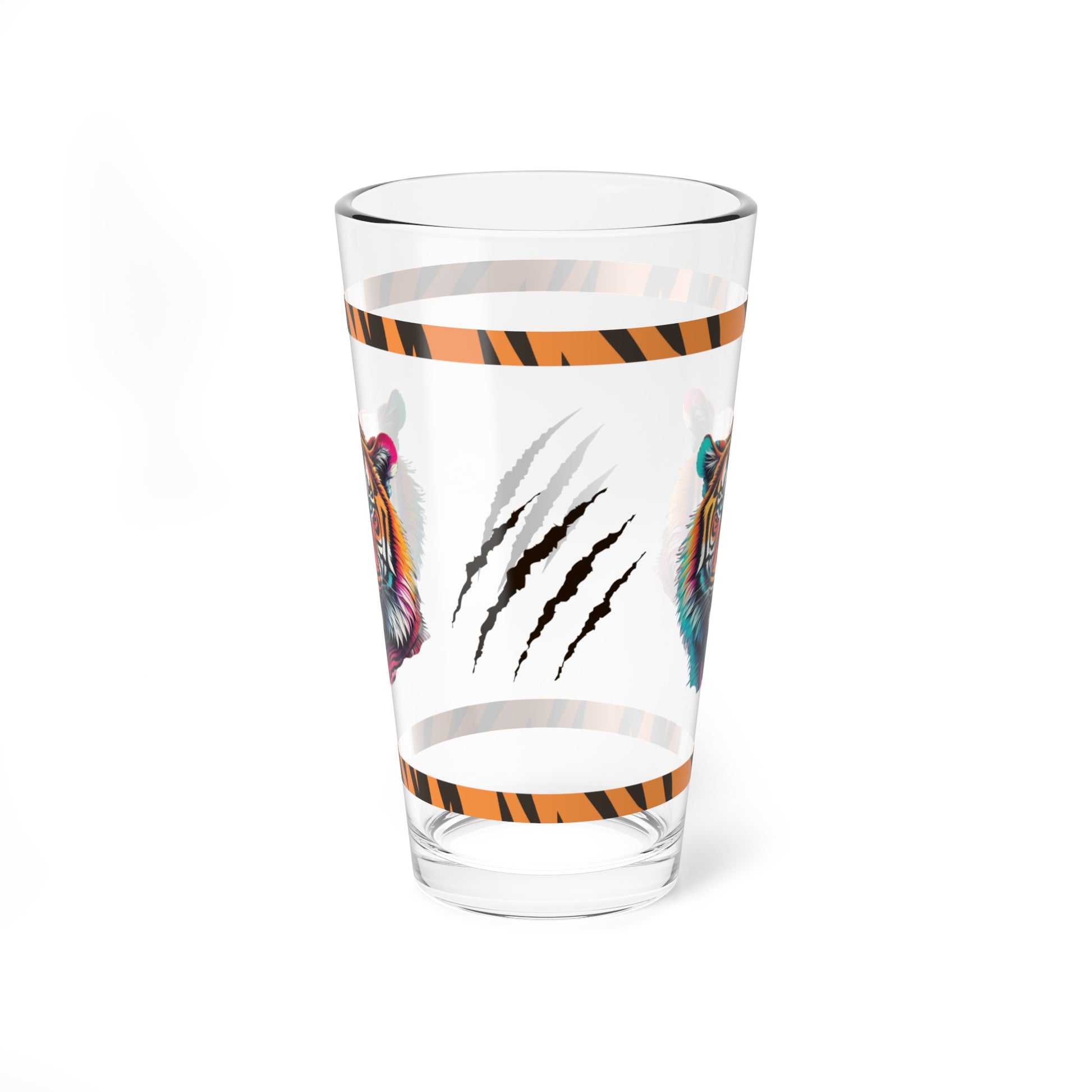 Roar to Renewal 16oz Tiger Pint Glass - Inspiring Strength, Courage, and Empowerment