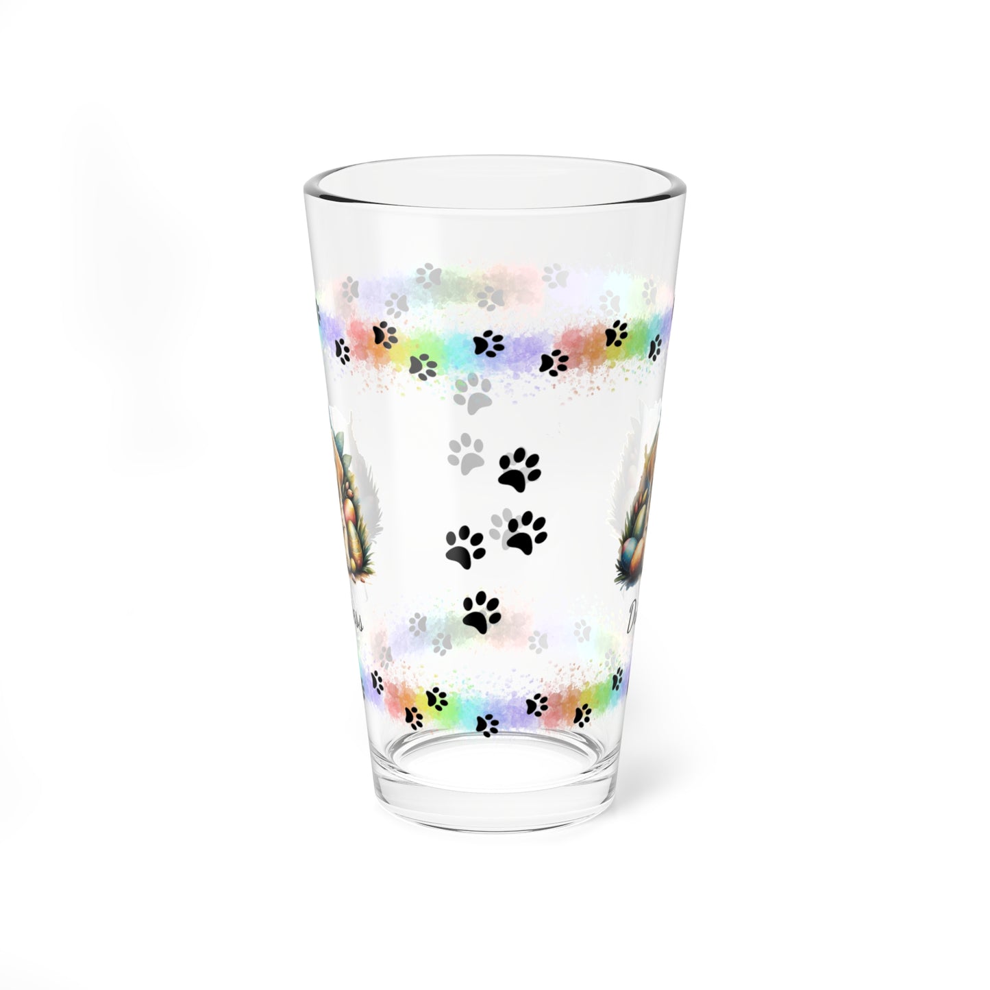 Yellow Labrador Personalized Easter Puppy 16oz Pint Glass - Custom Dog Design, Mental Health Gift, Easter Décor, and Festive Celebrations