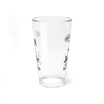 Jingle All The Way... To Therapy, Christmas Pint Glass, 16oz