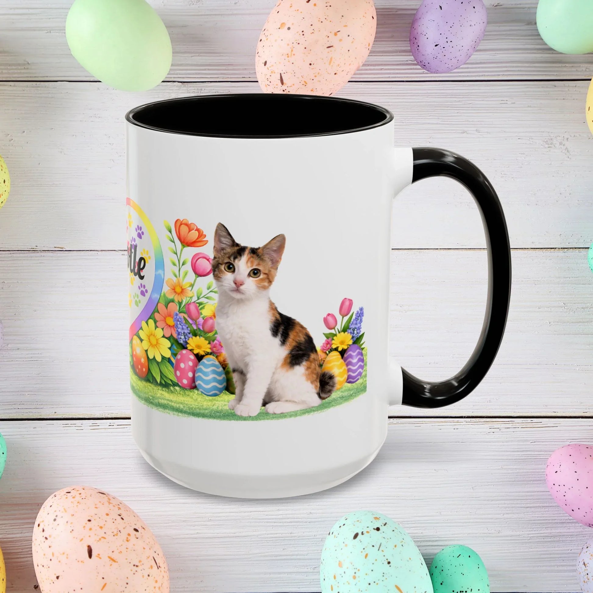 Shop our japanese bobtail kitten easter mug featuring the 15oz style option from MySisterIsASurvivor.