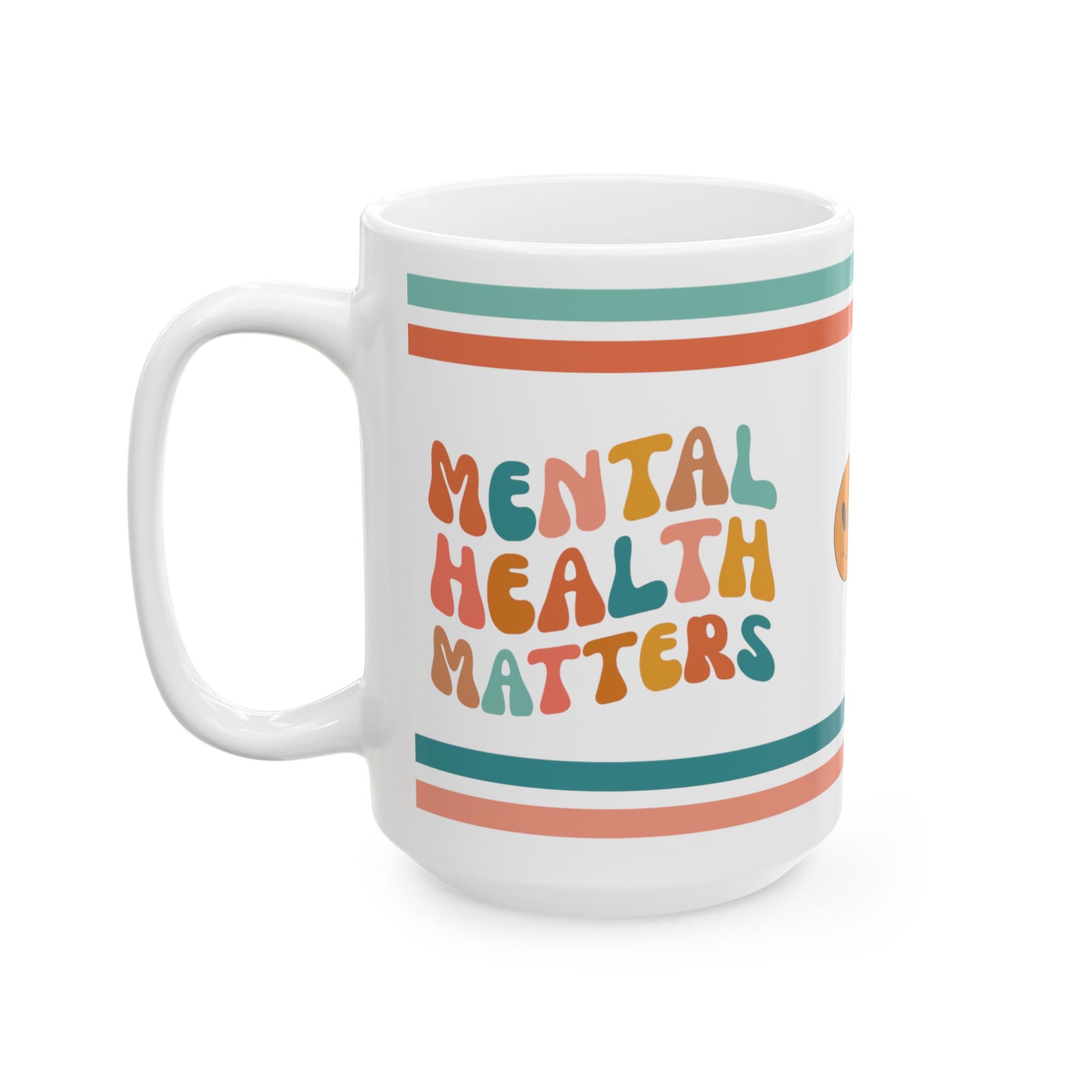 Mental Health Matters Retro Ceramic Mug, (11oz, 15oz)