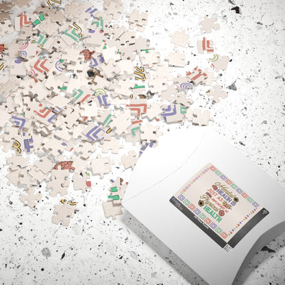 Mental Health Is Just as Important as Physical Health - Affirmation Puzzle Gift for Survivors and Puzzle Lovers