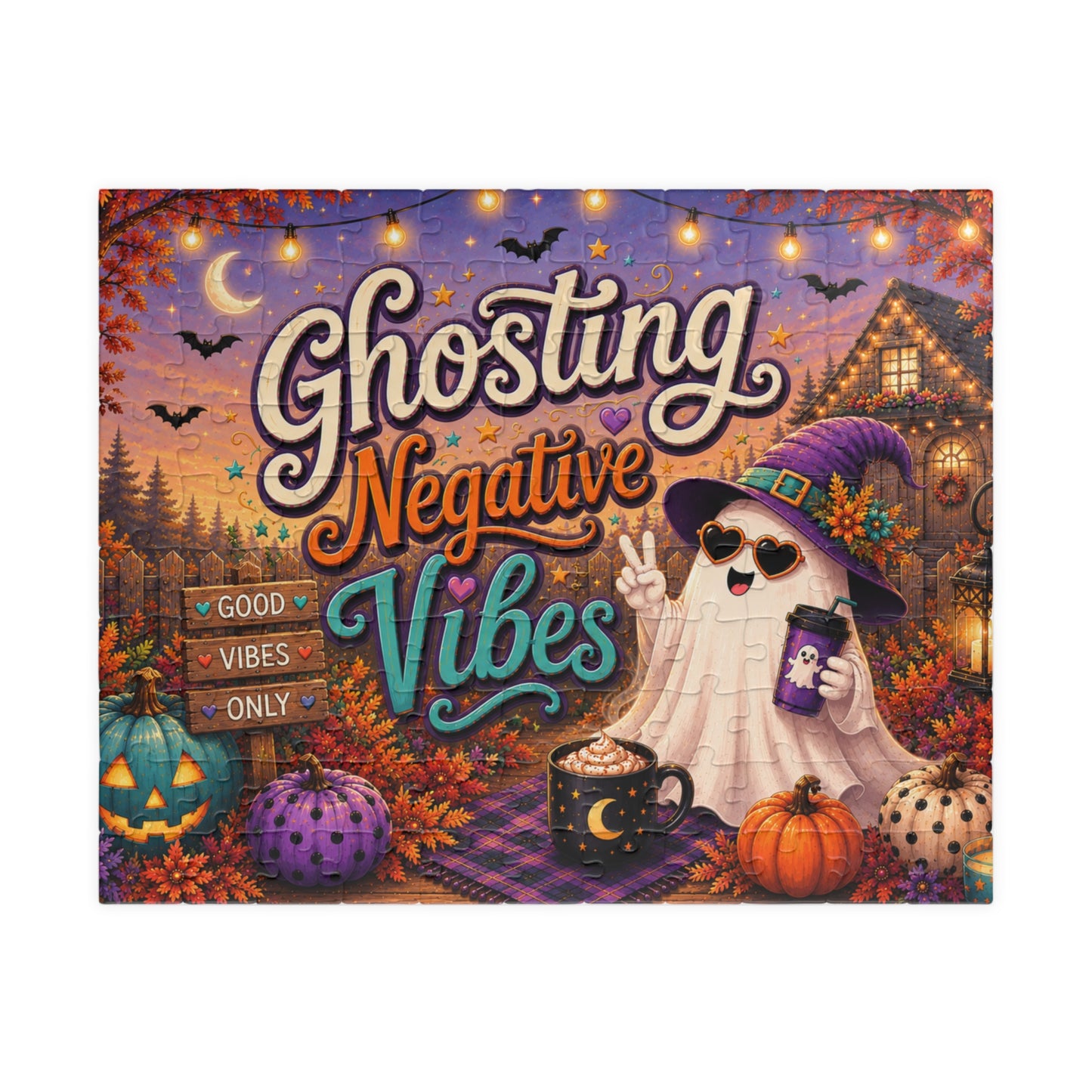 Ghosting Negative Vibes Halloween Puzzle
