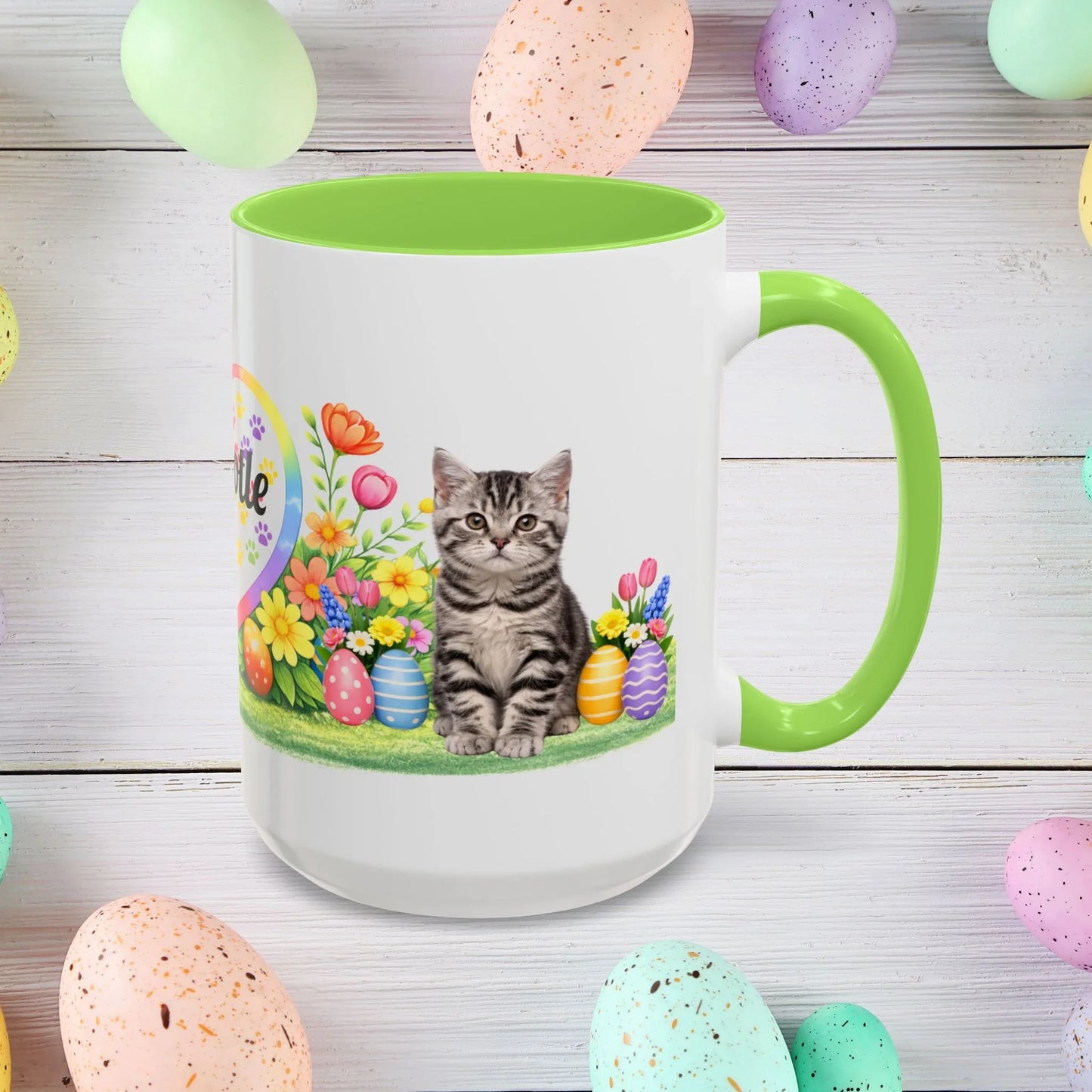 Shop our american shorthair kitten easter mug featuring the 15oz style option from MySisterIsASurvivor.