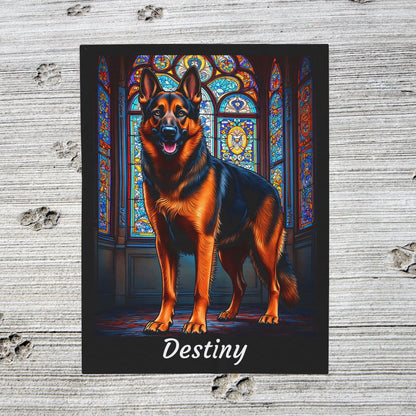 German Shepherd Red & Black Coat Blanket, Custom Dog Throw, Pet Lover Gift for Humans