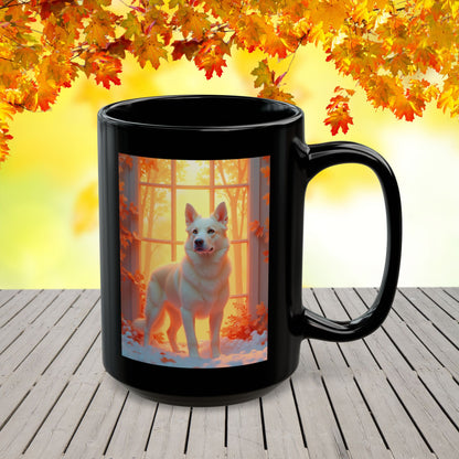 Cream German Shepherd Autumn Custom Mug - Personalized Fall Coffee Cup for Dog Owners & Gift Giving