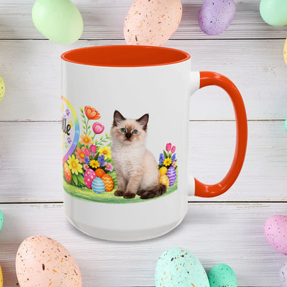 Shop our balinese kitten easter mug featuring the 15oz style option from MySisterIsASurvivor.
