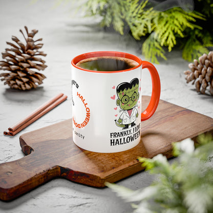 Frankly I Love Halloween - Personalized Halloween Mug for Halloween Lovers & Pun Fans