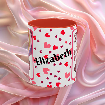 Stay Kind To Your Mind Valentines mug promoting mindfulness and balance, Valentine themed coffee cup