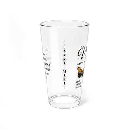 Virgo Zodiac Pint Glass 16oz, Astrology Drinkware, Horoscope Gift, Zodiac Glass, Birthday Gift, Cosmic Glassware, Astrology Themed Drinkware