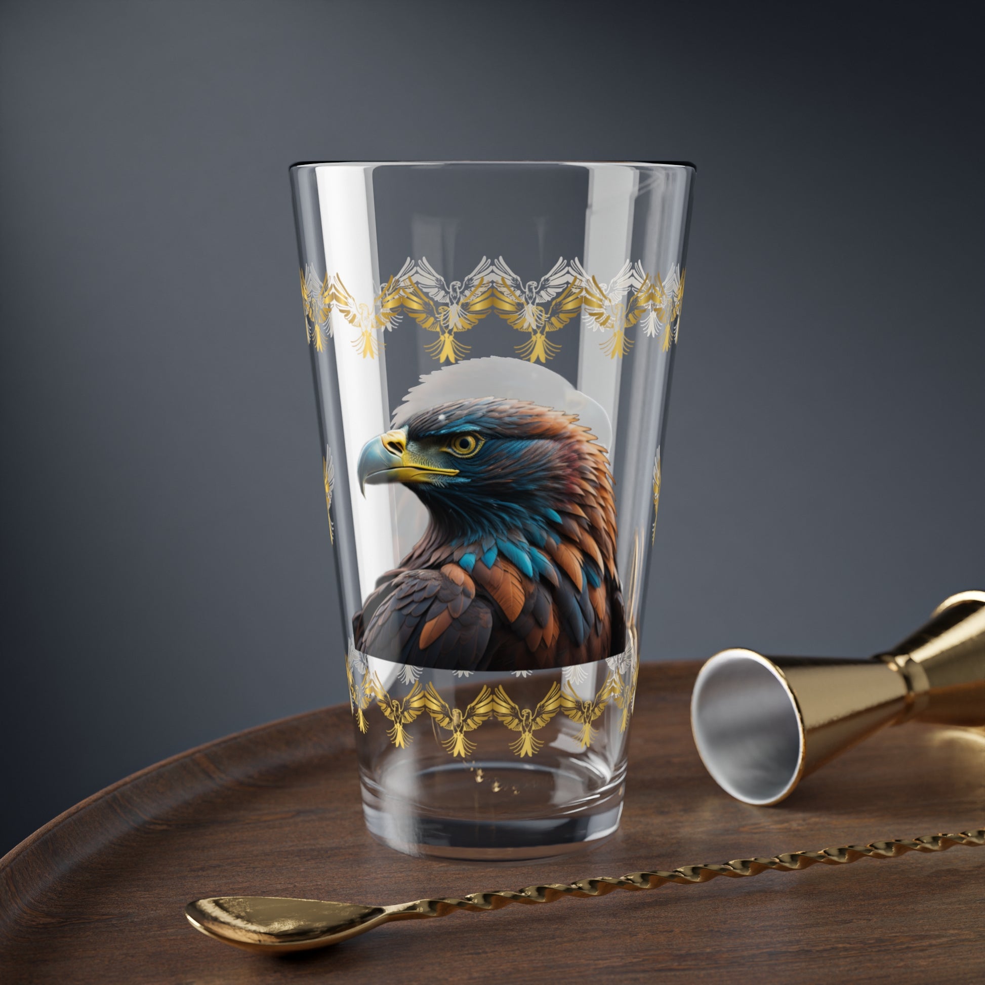 Eagle's Inspiration 16oz Eagle Pint Glass - Symbol of Strength, Resilience, and Mental Health Awareness
