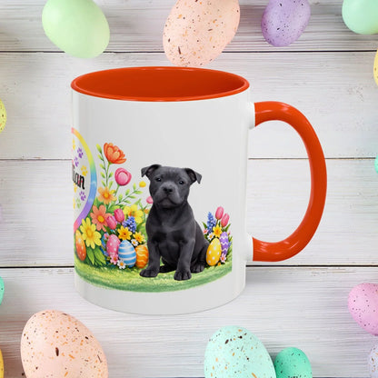 Shop our pitbull blue puppy easter mug featuring the 11oz style option from MySisterIsASurvivor.