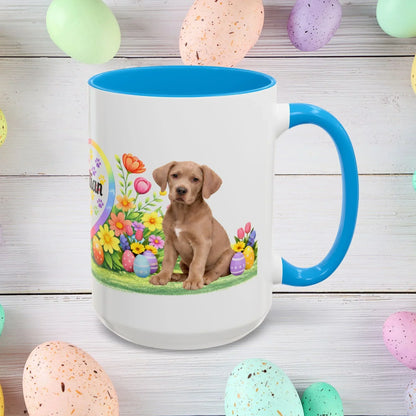Shop our great dane isabella dilute fawn puppy easter mug featuring the 15oz style option from MySisterIsASurvivor.
