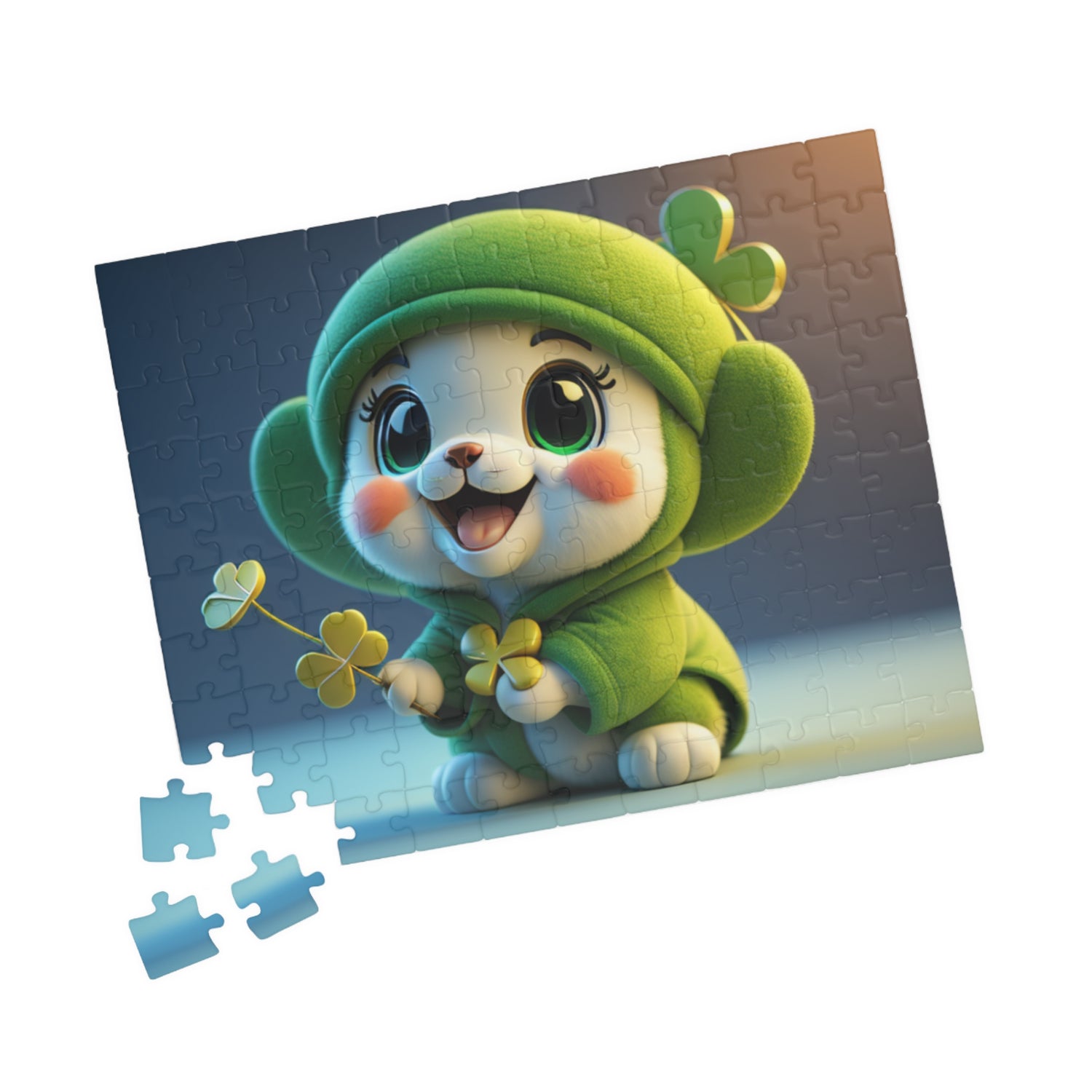 Blissful Blarney Kitten - St. Patrick's Day Mental Health Puzzle