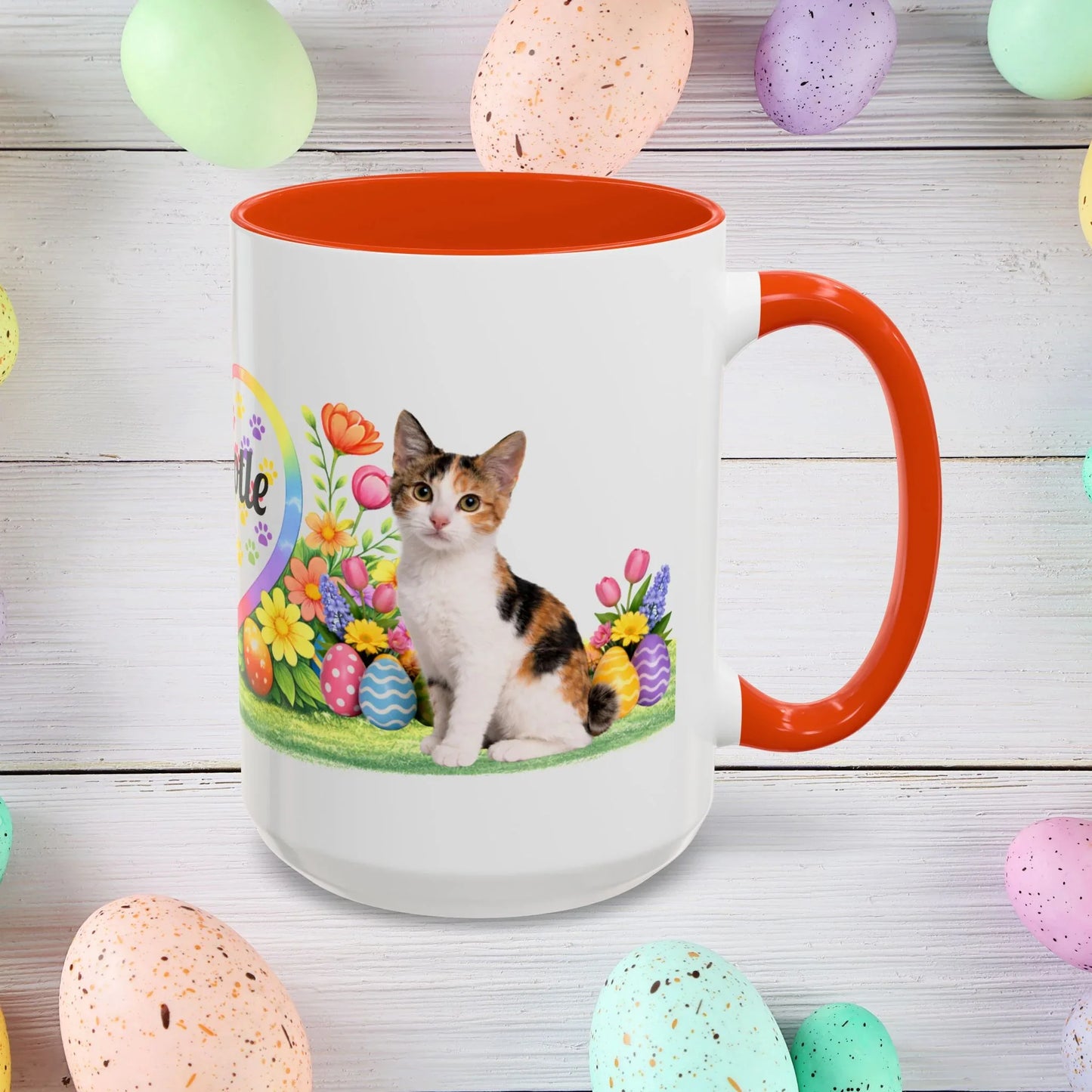 Shop our japanese bobtail kitten easter mug featuring the 15oz style option from MySisterIsASurvivor.