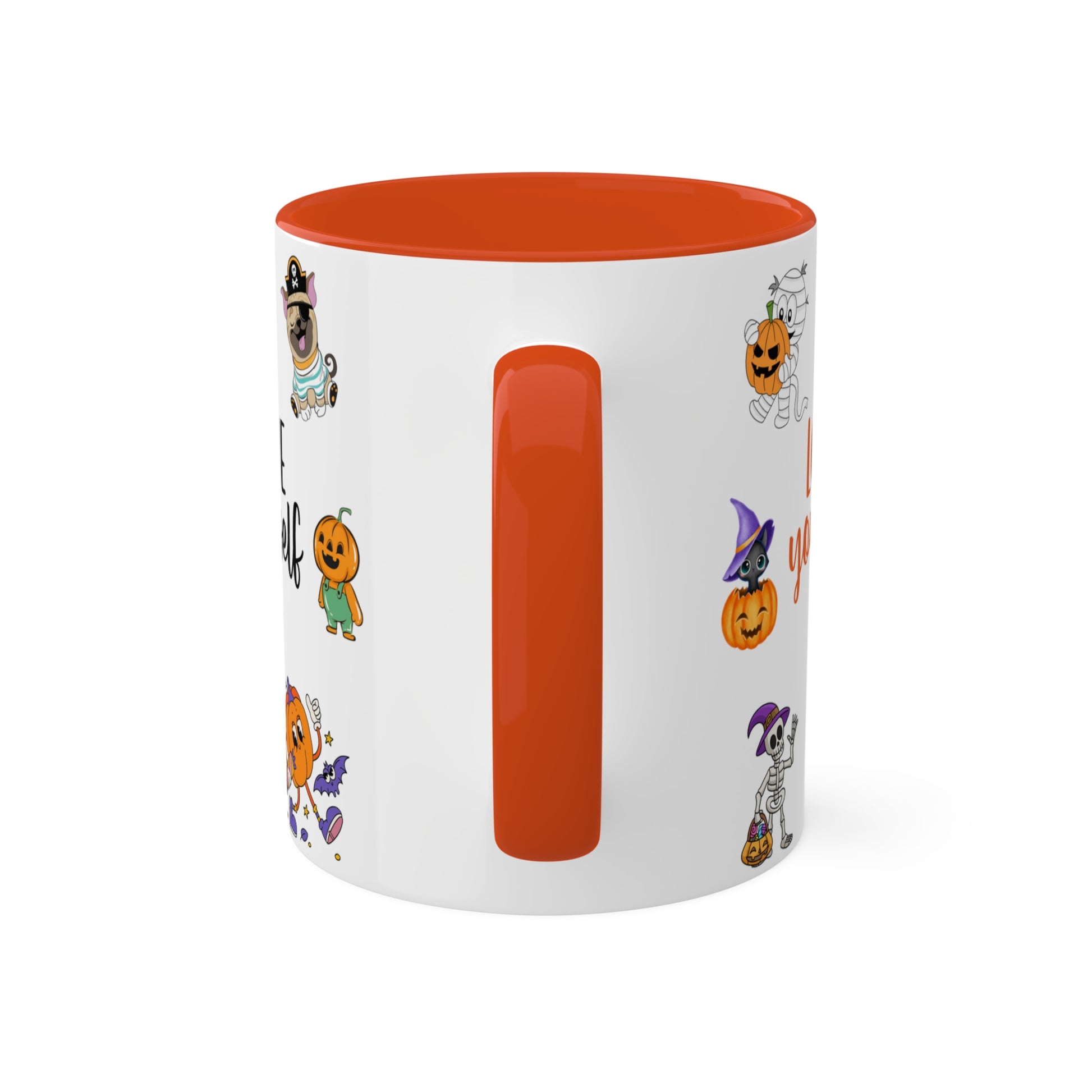 Love Yourself  - Halloween Affirmation Mug - 11oz Ceramic Coffee Cup with Positive Quotes & Cute Vibes