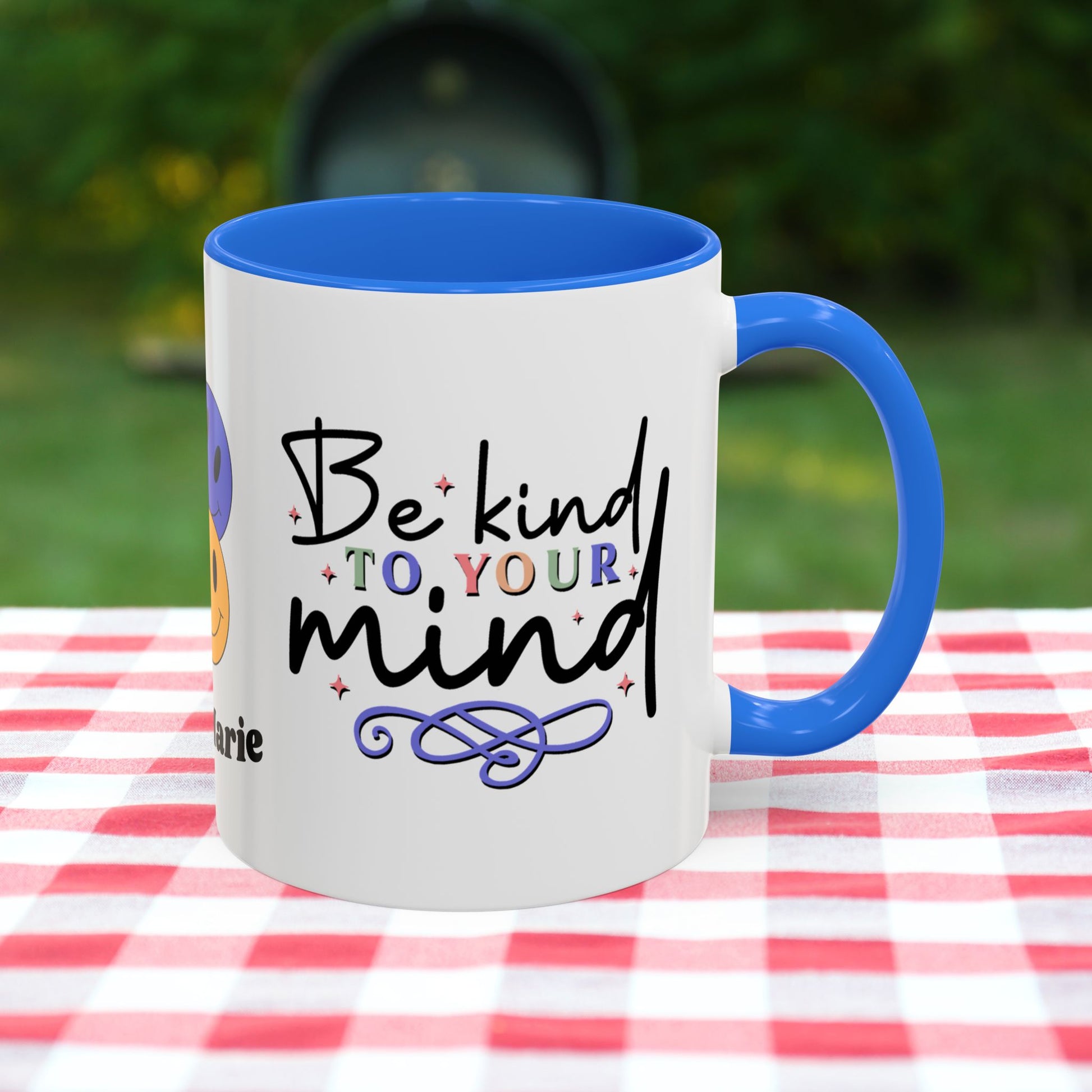Be Kind to Your Mind - Custom Retro Uplifting Mug for Mental Health Support & Emotional Well-Being