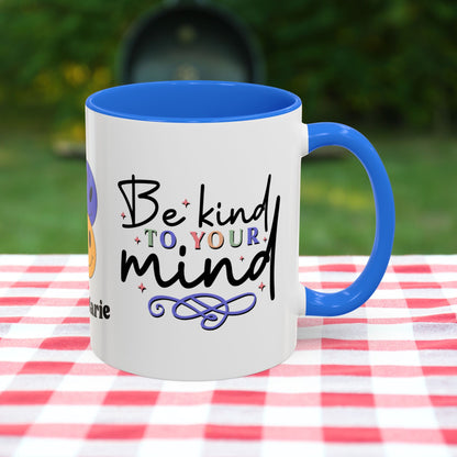 Be Kind to Your Mind - Custom Retro Uplifting Mug for Mental Health Support & Emotional Well-Being