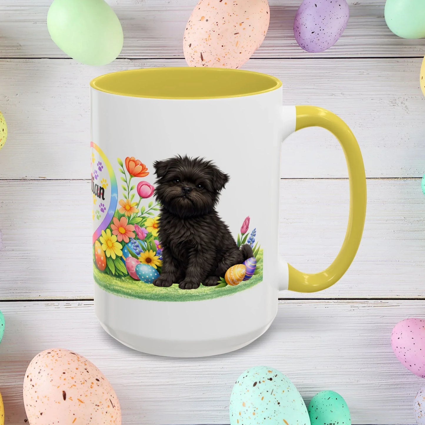Shop our premium affenpinscher puppy easter mug from MySisterIsASurvivor.