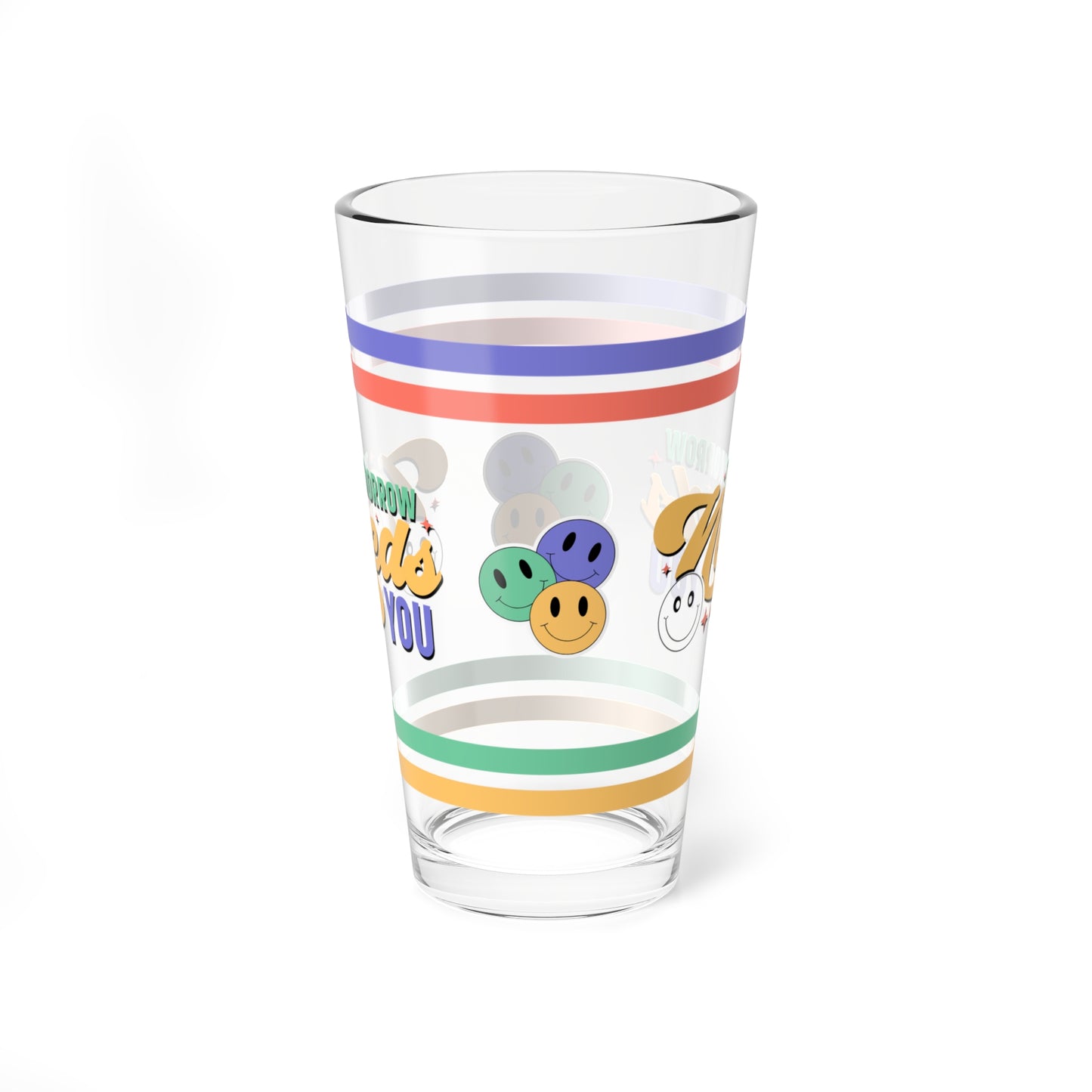 Tomorrow Needs You Pint Glass - 16oz Mental Health Drinkware, Clear Glass for Beverages