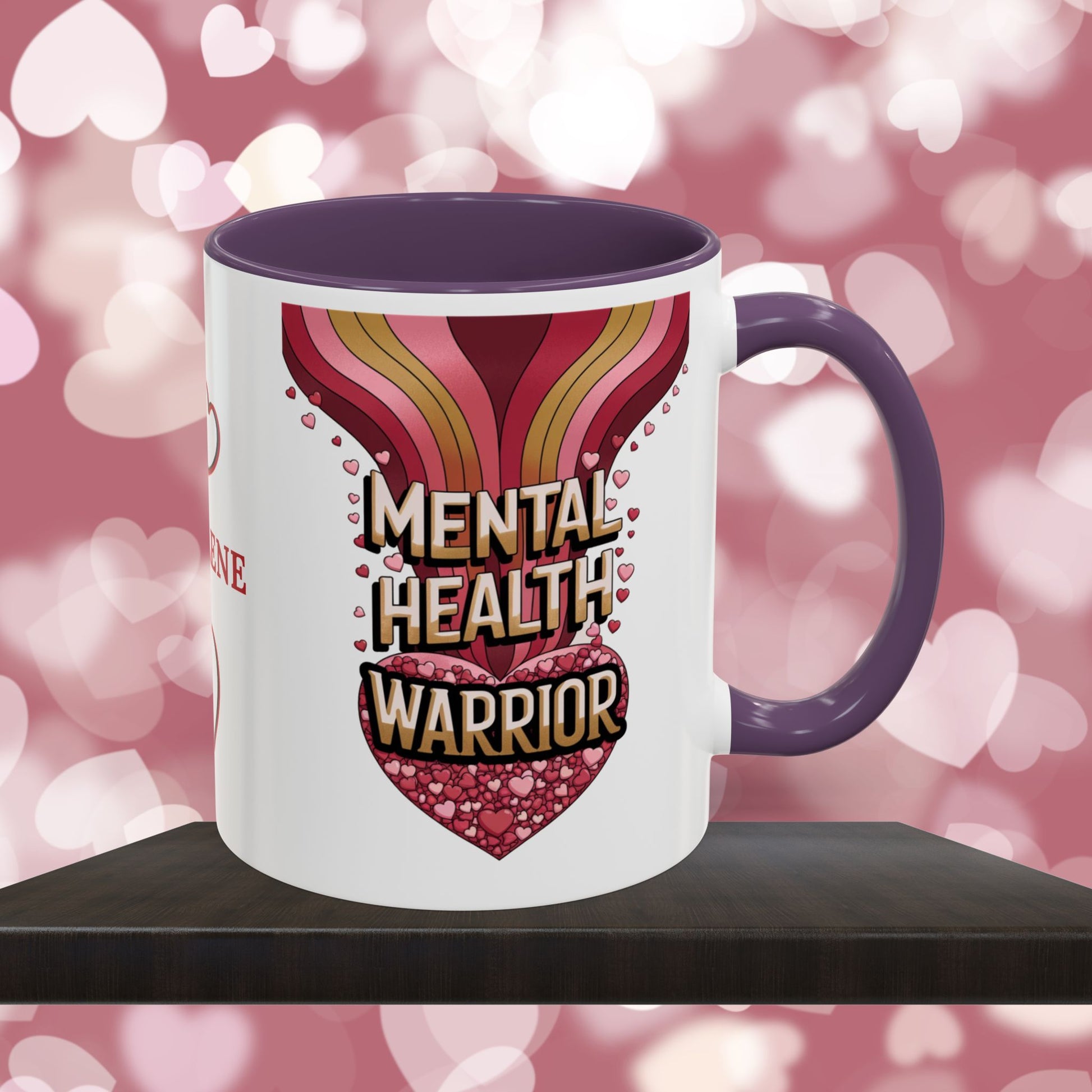 Mental Health Warrior: Personalized Valentine's Day Affirmation Mug – Inspiring Positivity and Emotional Wellness, 11oz or 15oz