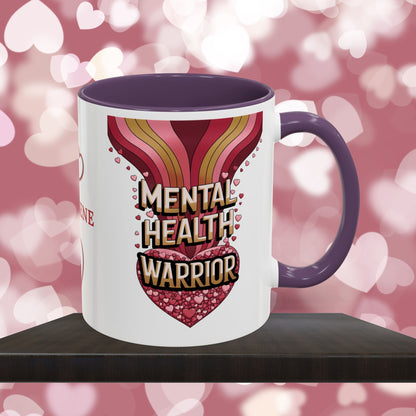 Mental Health Warrior: Personalized Valentine's Day Affirmation Mug – Inspiring Positivity and Emotional Wellness, 11oz or 15oz