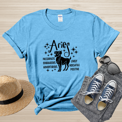 Aries Zodiac T-Shirt, Astrology Shirt for Aries, Horoscope Gift, Aries Birthday, Aries Season Gift, Perfect Aries Gift, Aries Zodiac Tee