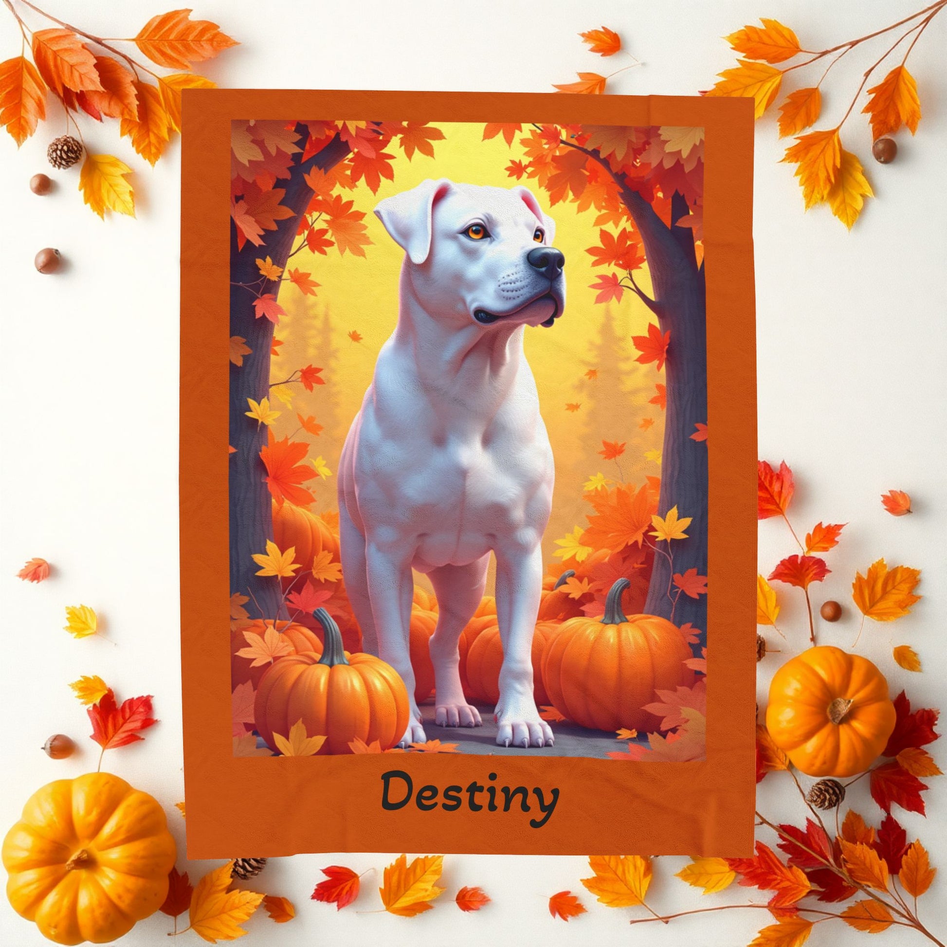 Rottweiler (White) velveteen plush blanket, personalized dog throw for Rottweiler fans, cozy gift for dog lovers