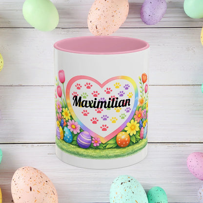Shop our premium rottweiler white puppy easter mug from MySisterIsASurvivor.