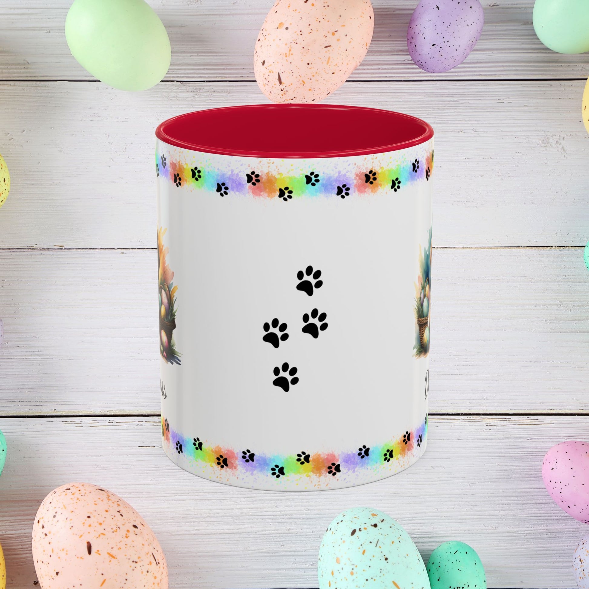 Cocker Spaniel (Orange Roan): Personalized Easter Puppy Coffee Mug - Adorable Dog Design, Mental Health Gift, 11oz & 15oz, 12 Color Choices, Easter Gifts & Décor