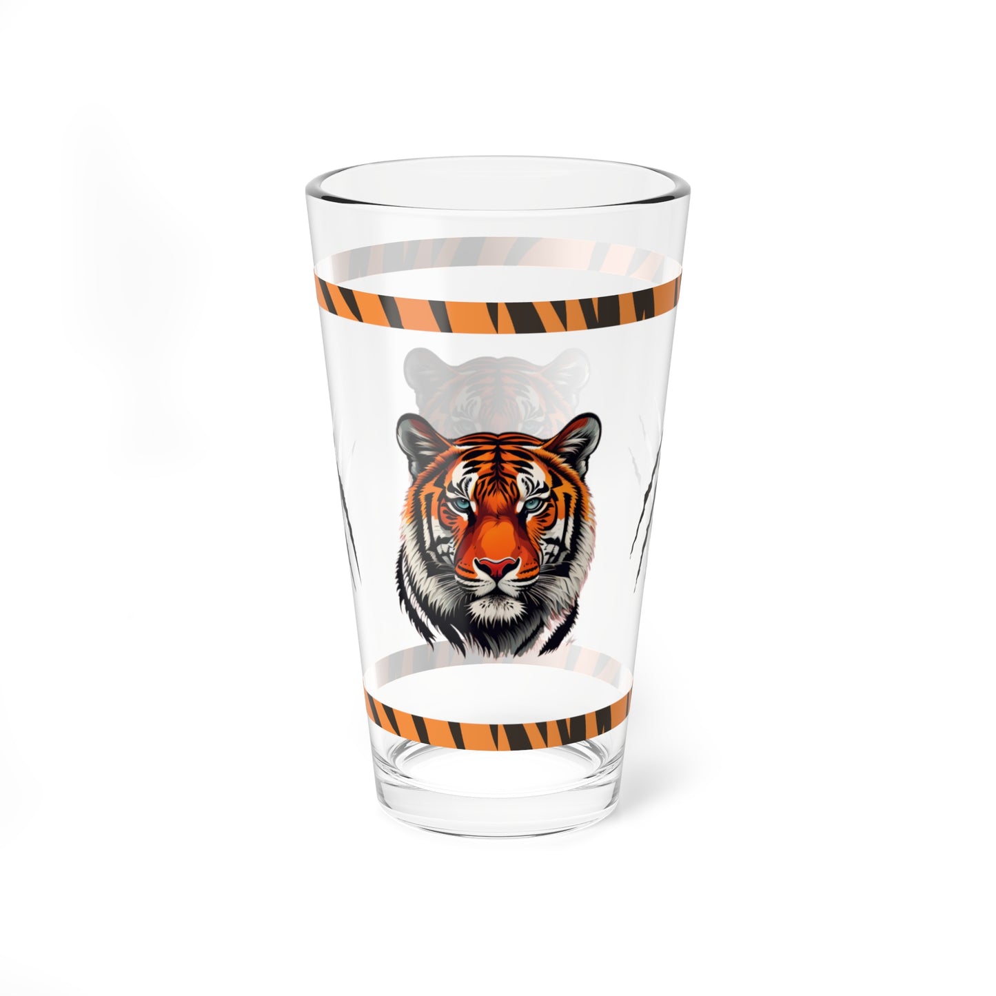 Wild Resilience 16oz Tiger Pint Glass - Inspiring Strength, Courage, and Empowerment