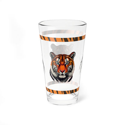 Wild Resilience 16oz Tiger Pint Glass - Inspiring Strength, Courage, and Empowerment