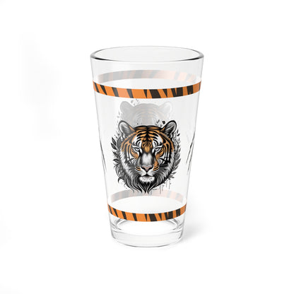Empower Your Mind 16oz Tiger Pint Glass - Inspiring Strength, Courage, and Empowerment