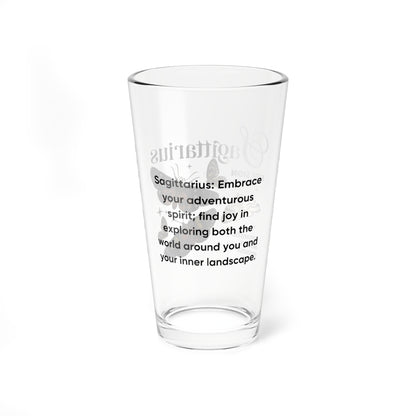 Sagittarius Zodiac Pint Glass 16oz, Astrology Drinkware, Horoscope Gift, Zodiac Glass, Birthday Gift, Cosmic Glassware, Astrology Themed Drinkware