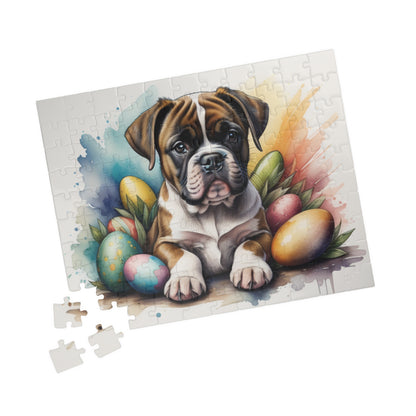 Boxer Easter Puppy Puzzle - Dog Lovers, Mental Health Benefits, Holiday Fun, Mindfulness, Stress Relief, Festive Gift