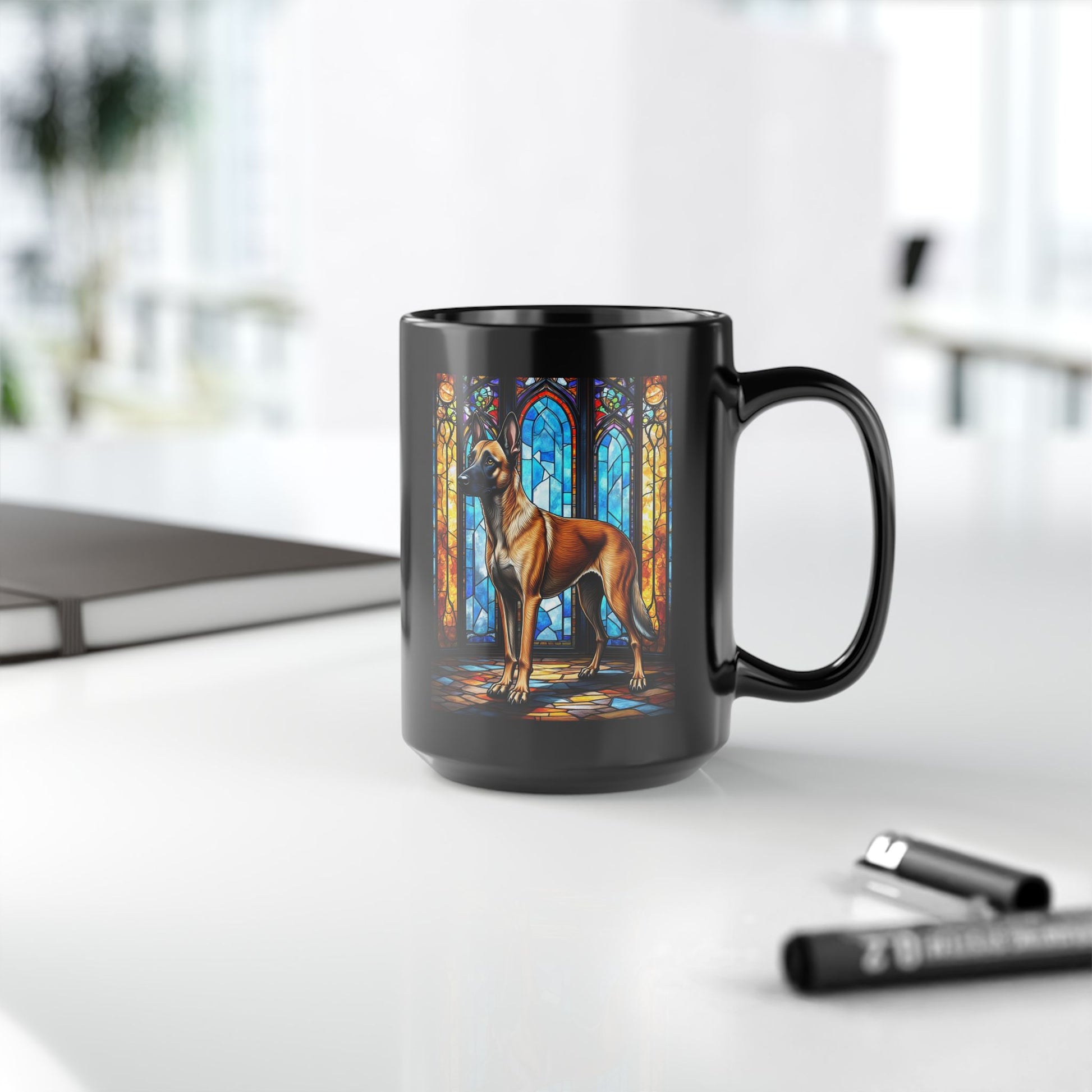 Mahogany Belgian Malinois personalized dog name mug