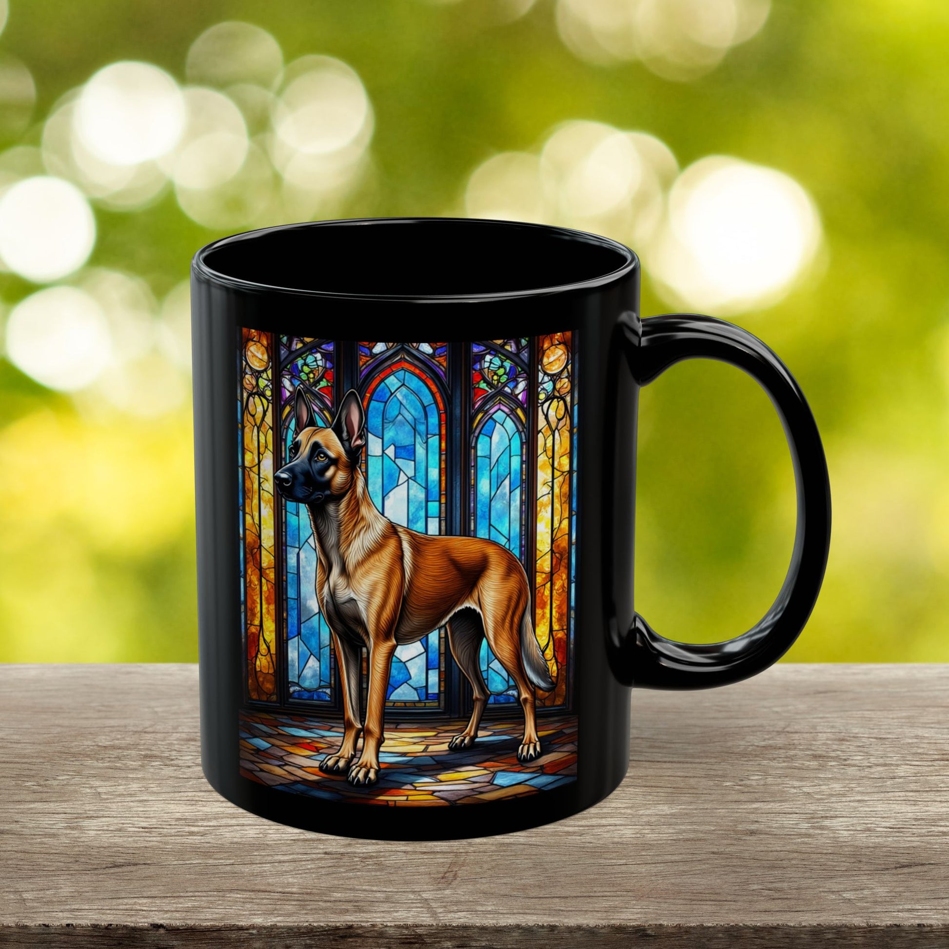 Mahogany Belgian Malinois personalized dog name mug