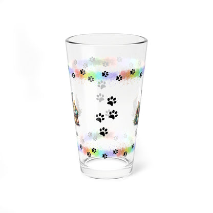 Chihuahua (Blue Tri) Personalized Easter Puppy 16oz Pint Glass - Custom Dog Design, Mental Health Gift, Easter Décor, and Festive Celebrations
