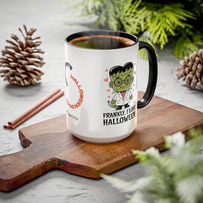 Frankly I Love Halloween - Personalized Halloween Mug for Halloween Lovers & Pun Fans