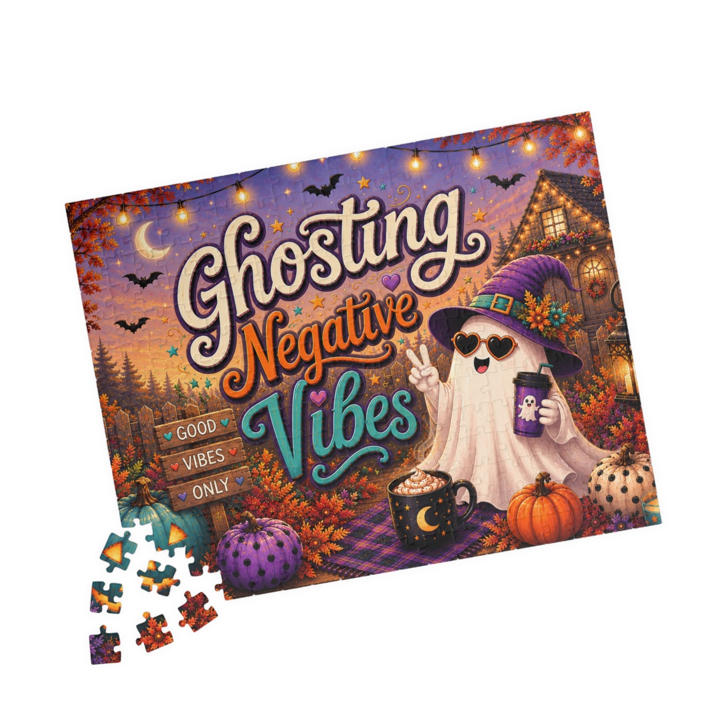 Ghosting Negative Vibes Halloween Puzzle