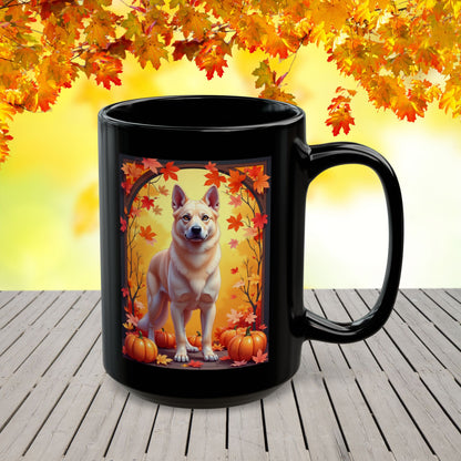 German Shepherd Cream - Autumn custom mug, personalized fall coffee cup gift for GSD owners