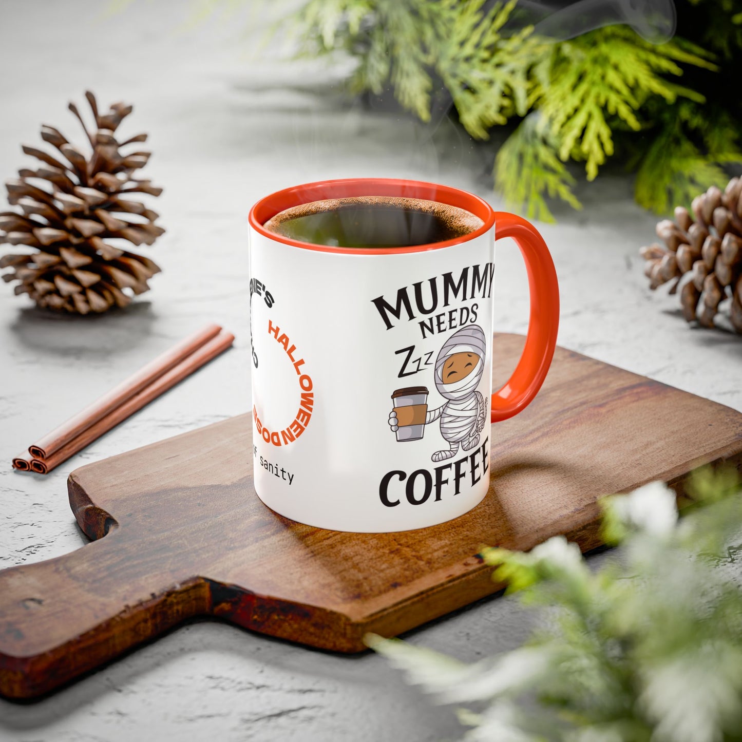 Mummy Needs Coffee - Personalized Halloween Mug for Tired Moms & Coffee Lovers