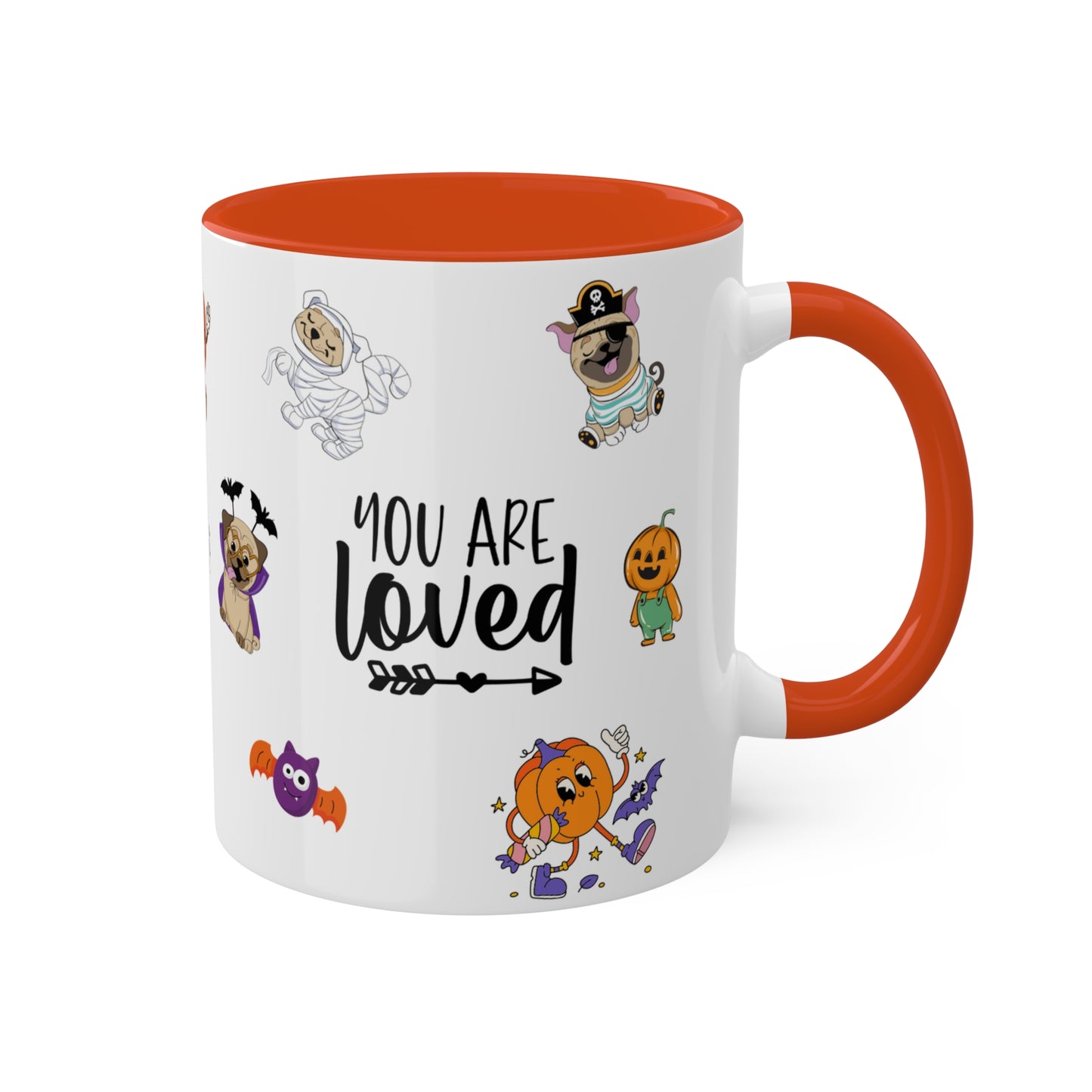 You Are Loved - Halloween Affirmation Mug - 11oz Ceramic Coffee Cup with Positive Quotes & Cute Vibes