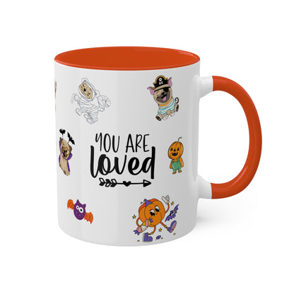 You Are Loved - Halloween Affirmation Mug - 11oz Ceramic Coffee Cup with Positive Quotes & Cute Vibes