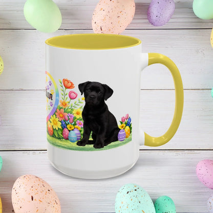 Shop our premium rottweiler black puppy easter mug from MySisterIsASurvivor.