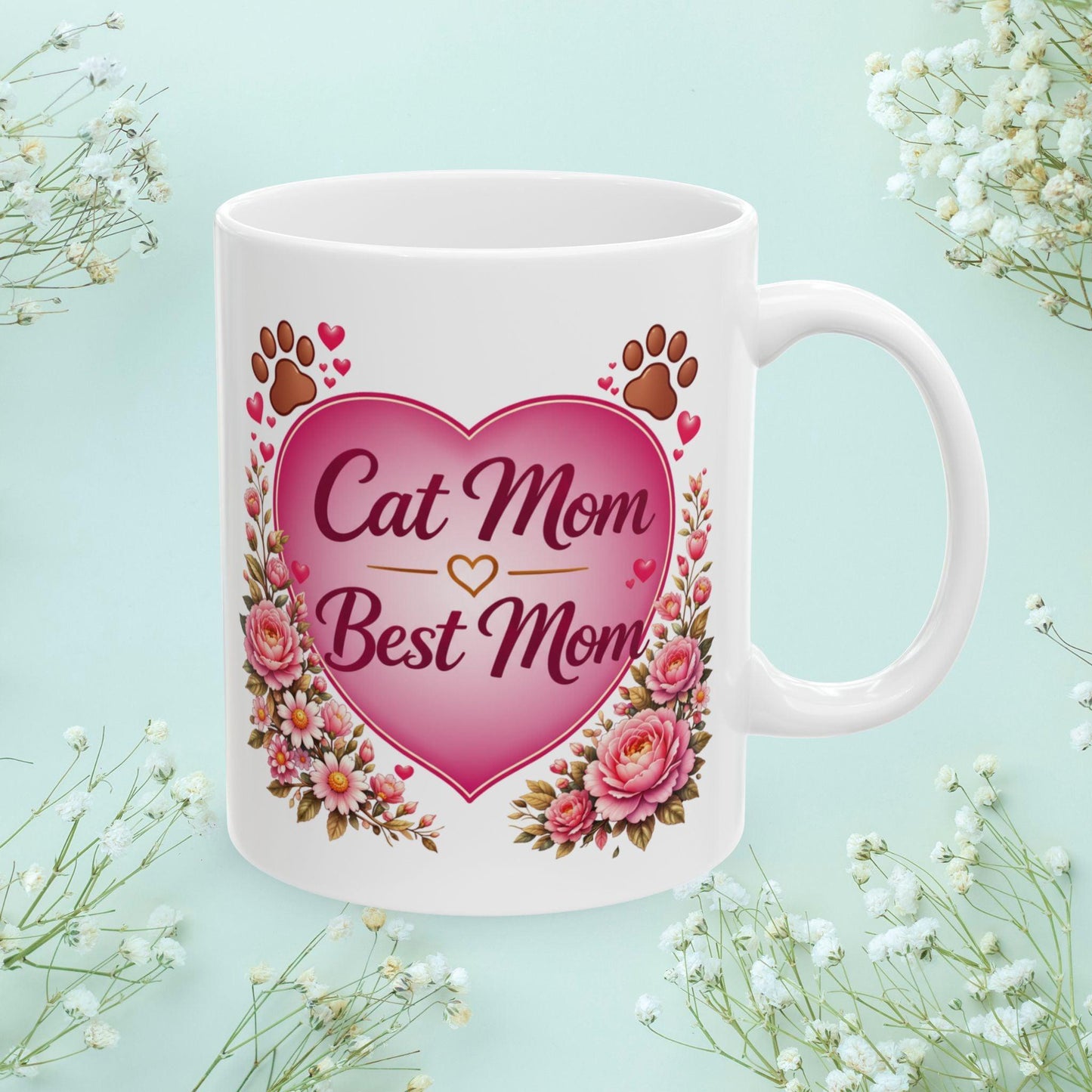 Shop our premium cat mom best mom fur mom mug from MySisterIsASurvivor.