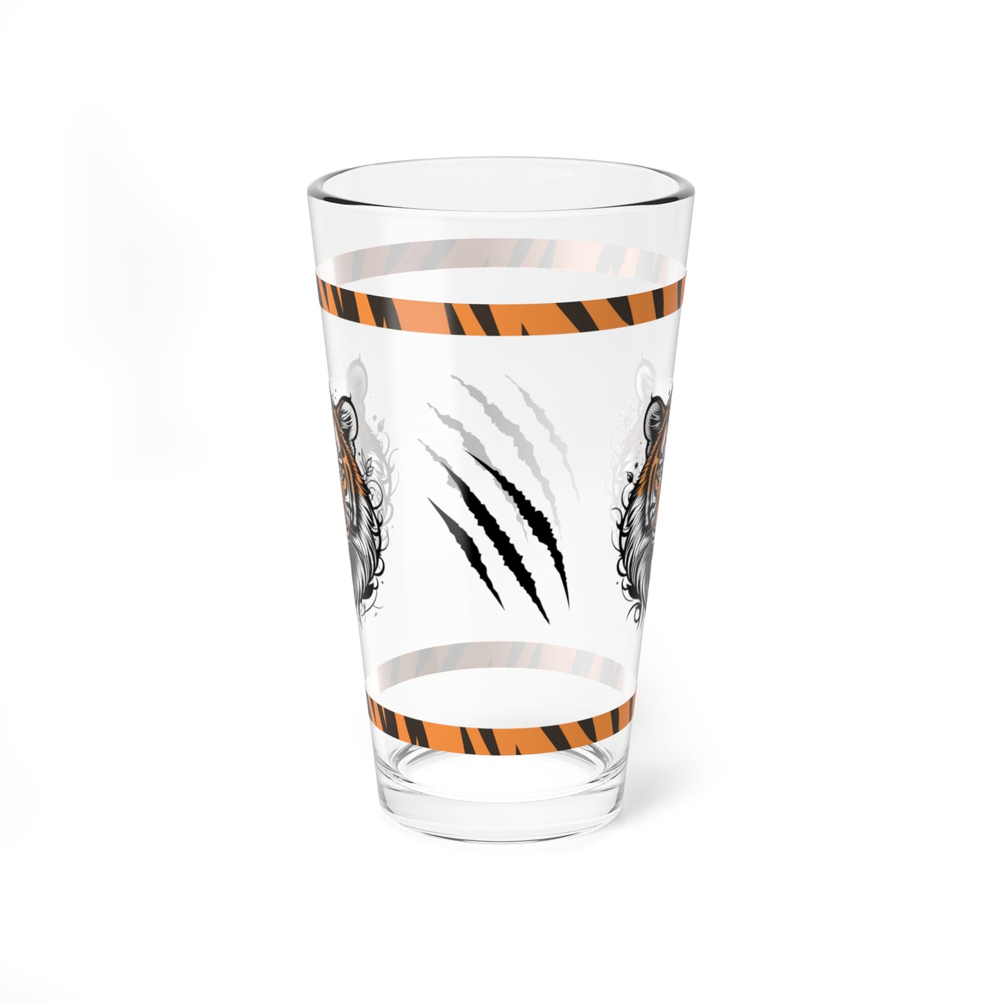Tiger Spirit 16oz Tiger Pint Glass - Inspiring Strength, Courage, and Empowerment